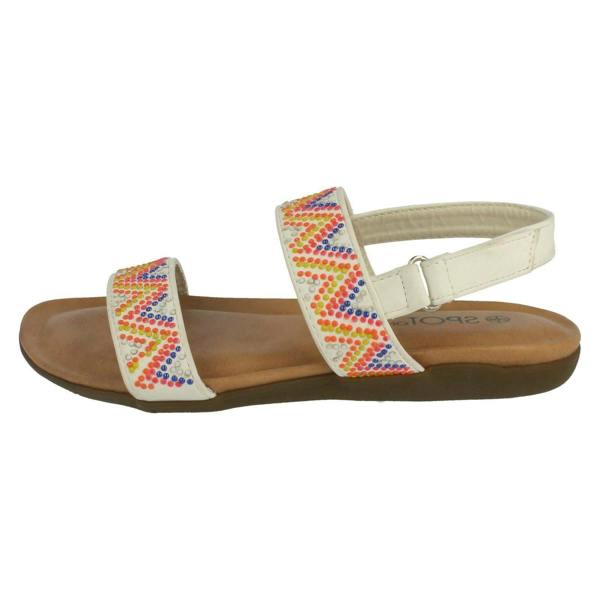 Spot On Girls Spot On Flat Aztec Slingback Sandals