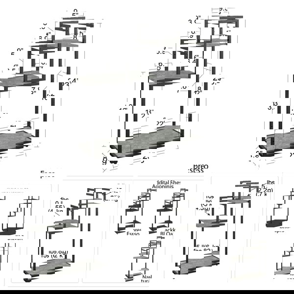 Dorel Home Weston Plant Stand with 3 Shelves Espresso