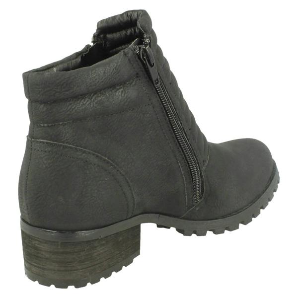 Spot On Ladies Spot On Chunky Ankle Boots