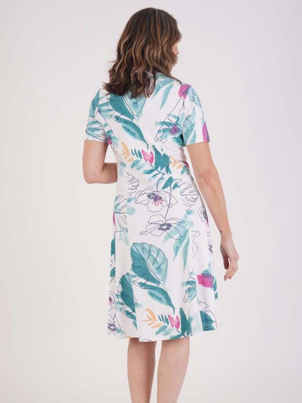 TIGI Palm Print Dress