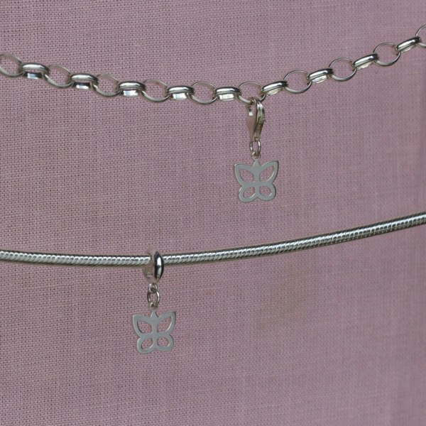 Mylee London Open Butterfly Pendant Charm - Sterling Silver