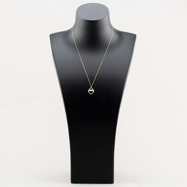 T. H. Baker 9ct Yellow Gold Key Heart Padlock Pendant Necklace 1.61.0057