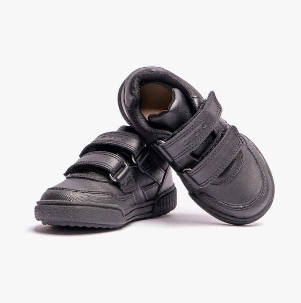 GEOX J POSEIDO BOY Kids Leather Sneakers Black