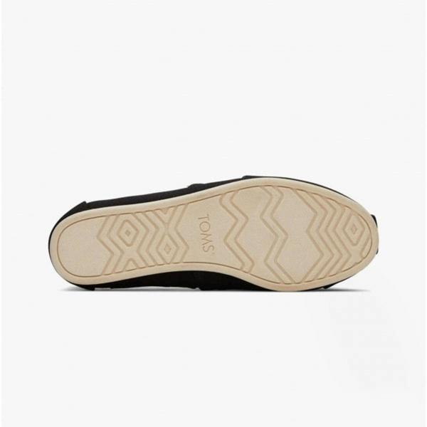 Toms Cotton Espadrille Chevron Cotton Espadrille   in  Black