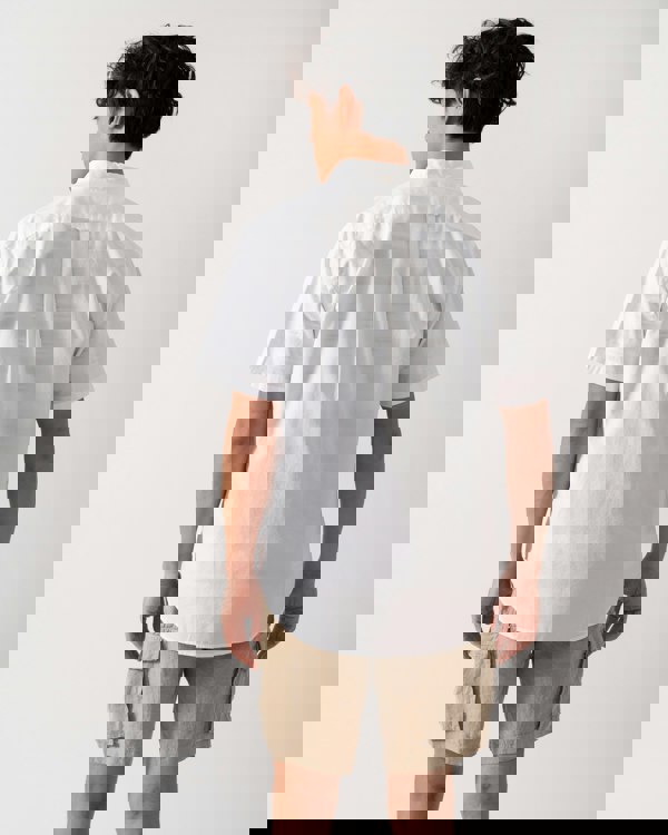 GANT Mens Regular Fit Short Sleeve Poplin Shirt - 110 White