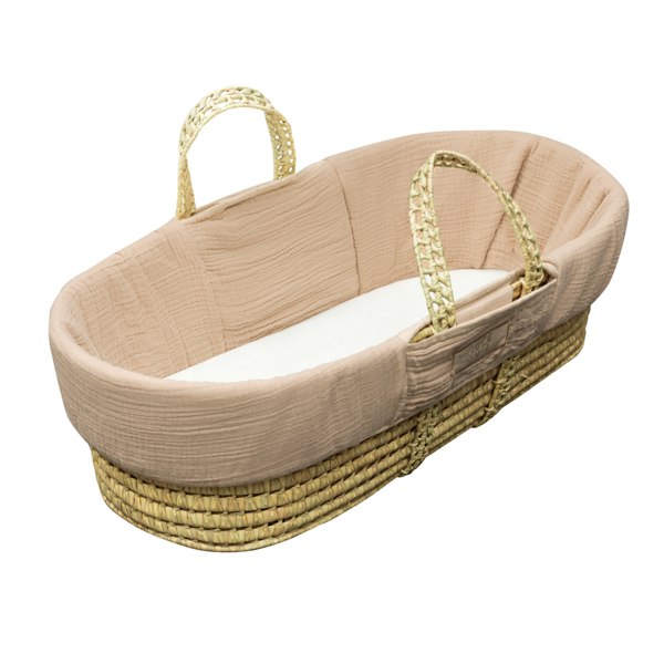 Kinder Valley Cinnamon Spice Muslin Moses Basket