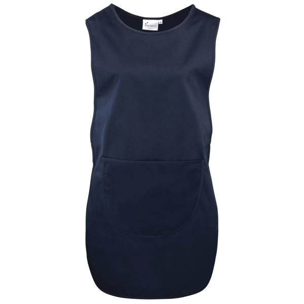 Premier Ladies/Womens Long Length Pocket Tabard / Workwear (Pack of 2) - Navy