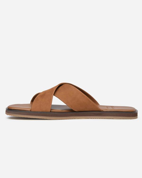 Oliver Sweeney Chesil Nubuck Mens Sandals - Tan | CHO | Designer Mens Sandals