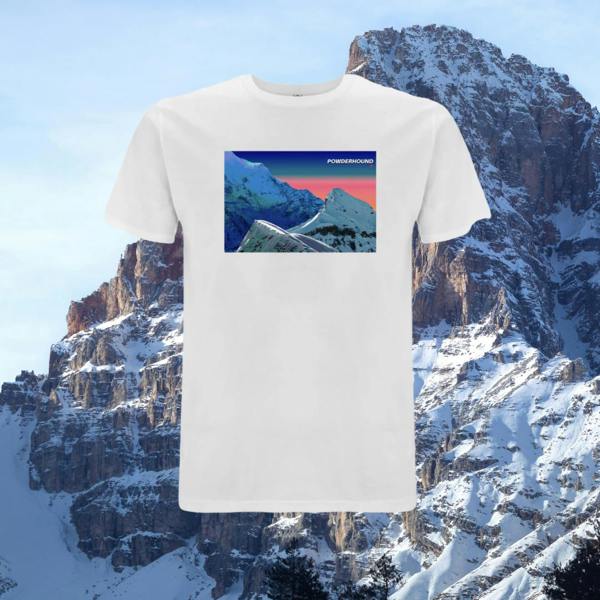 Powderhound Rainbow Summit (white) T-Shirt