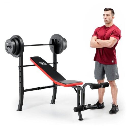 Marcy PM2084 Weight Bench & 45kg Weights Leg Developer