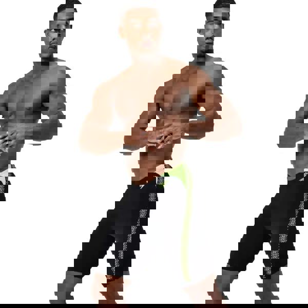 Black and neon green Speedo Hyberboom splice jammer shorts