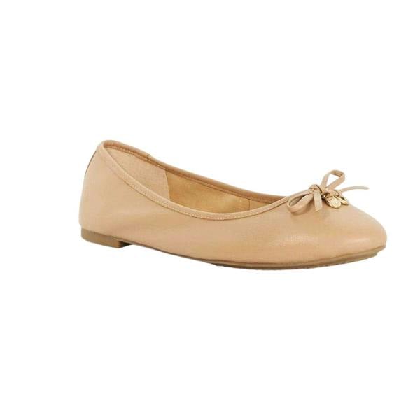Dune London Womens/Ladies Bow Leather Ballet Flats - Camel - 