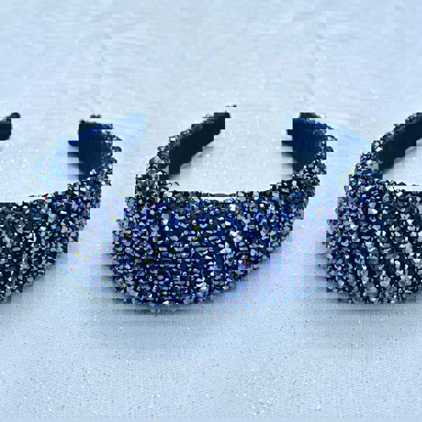 Navy Sparkly Hair Band Wide Headband