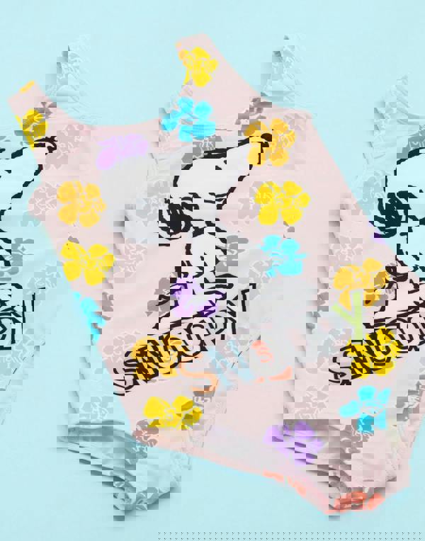 Peanuts Girls Pink Snoopy 1 Piece Swimming Costume