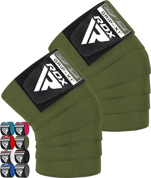 RDX Sports GYM KNEE WRAPS K1 ARMY GREEN