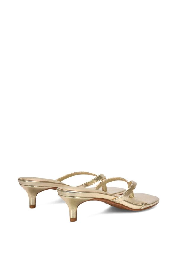 XY LONDON Slip On Flip Flop Kitten Heel Mule Heeled Sandals