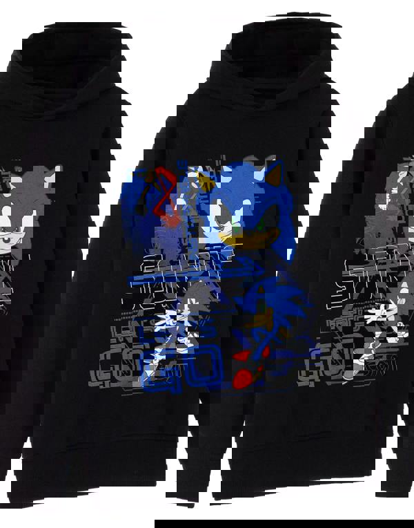 Sonic the Hedgehog Boys Black Let's Go Hoodie