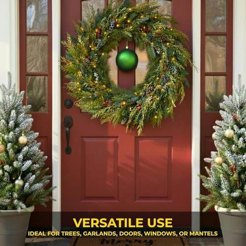 2cm Dark Green Matte Christmas Bauble for Festive Tree and Home Decoration image 5