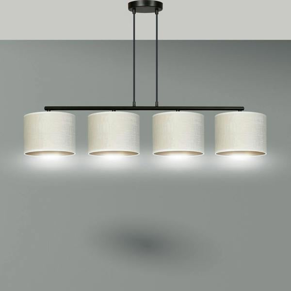 Emibig HILDE Pendant lamp 4 x E27 Black with White Shade