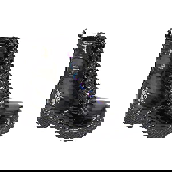 Cipriata Girls Adria Glitter Side Zip Ankle Boots - Black