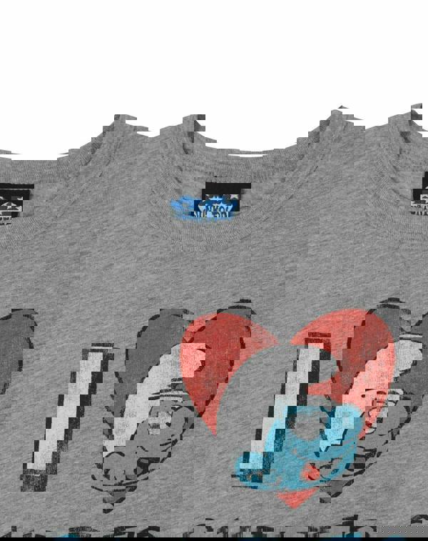 Junk Food Clothing Womens Grey Smurfs Short Sleeved T-Shirt