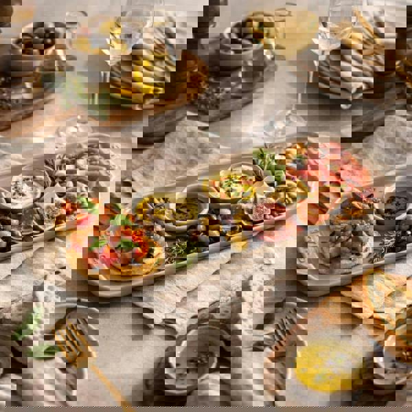 Staub Premium Rectangular Ceramic Serving Tray 36cm x 14cm Stone