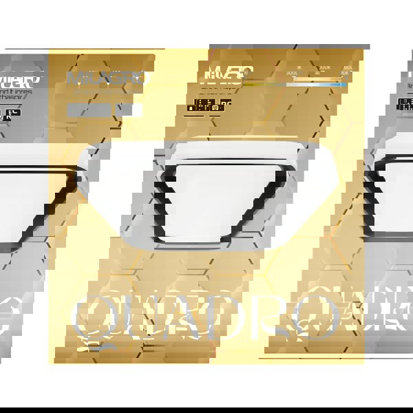 Milagro Quadro LED Ceiling Lamp  Black 40cm Stylish Modern Powerful Economical Full Remote Control