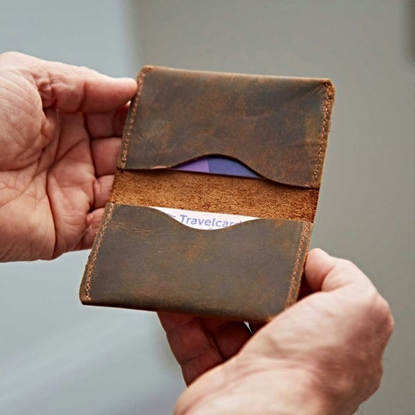Paper High Buffalo Leather Card Wallet