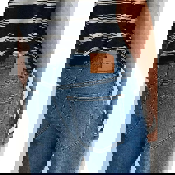 GANT Mens Slim Fit Jeans - 971 Mid Blue Worn In