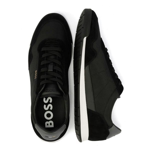 Boss Mens TITANIUM NYLON Trainers - 50536524-002 - Black/White