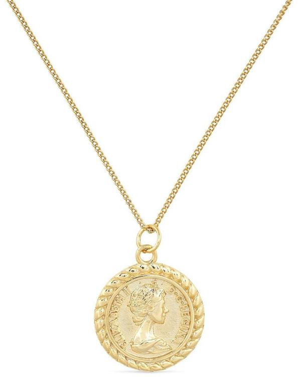 Chunky 18K Gold Lucky Coin Medallion Necklace - Necklaces - Elk & Bloom