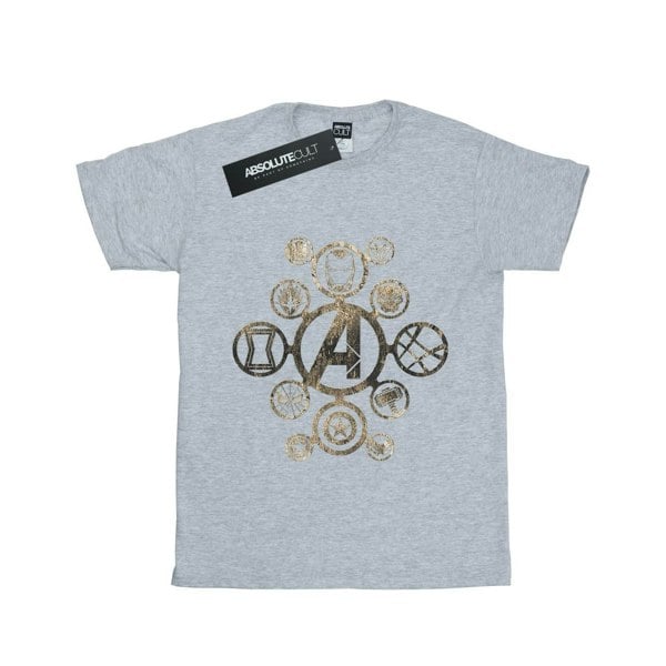 Marvel Womens/Ladies Avengers Infinity War Icons Cotton Boyfriend T-Shirt - Sports Grey