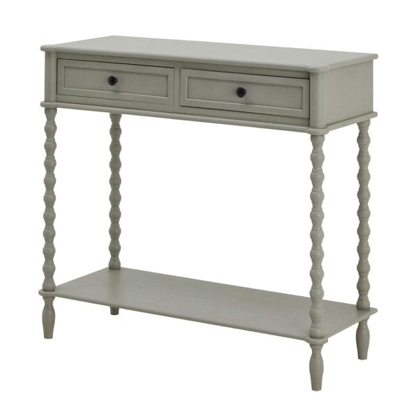 Wyld Haus Thuy Grey Wood Two Drawer Console Table
