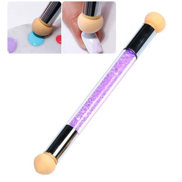 ATEK 2 Way Nail Art Sponge Gradient Pen Dotting Manicure Tool Purple