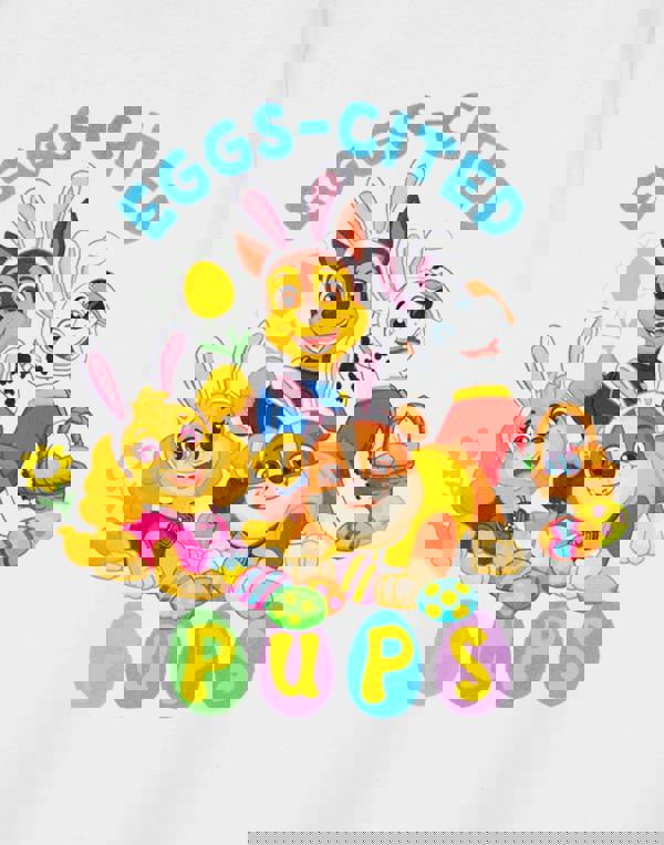 Paw Patrol Unisex Kids White Eggs-cited Pups Short Sleeved T-Shirt