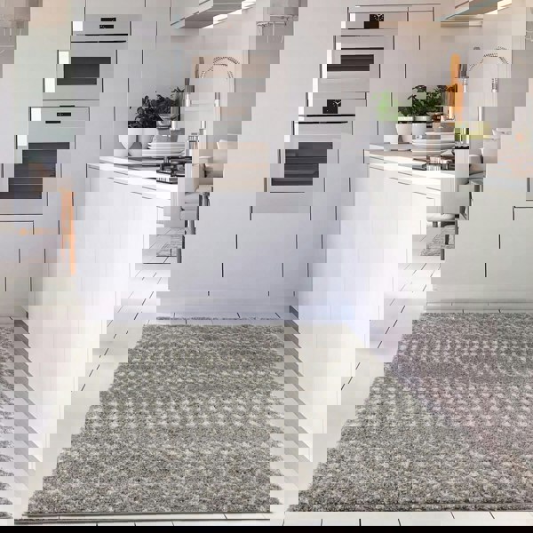 Moroccan-style thick shaggy rug pet-friendly, easy to clean