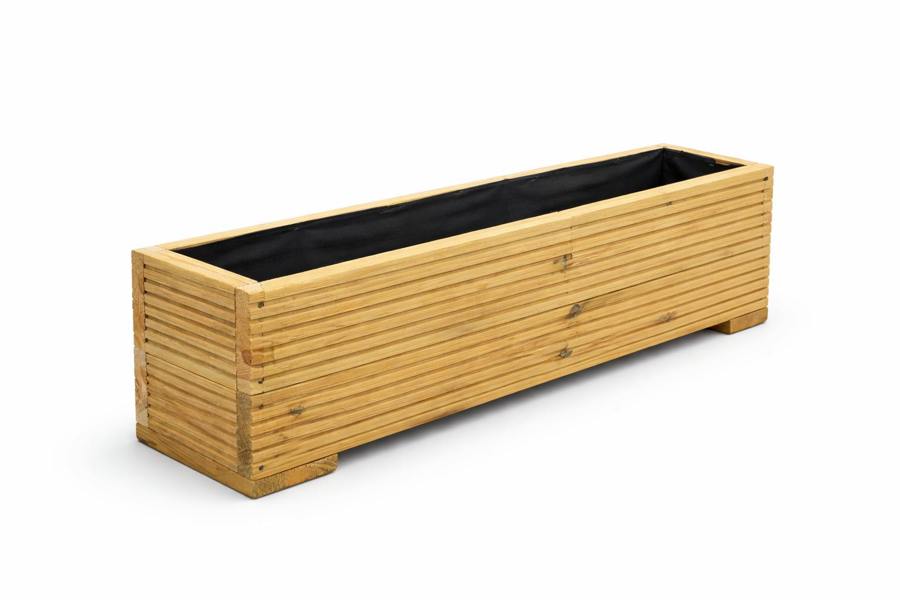 Narrow Decking Garden Trough Planter 20cm wide x 33cm high - Various Lengths