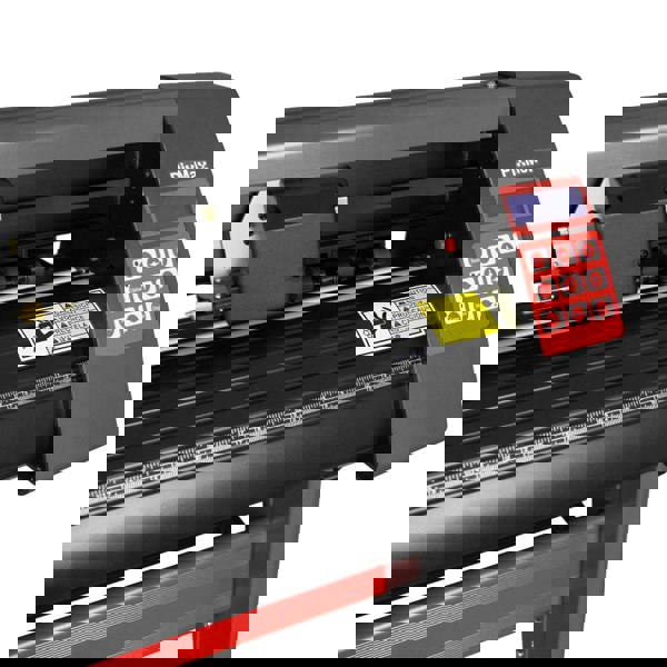 Clam Heat Press and 1350mm Vinyl Cutter bundle featuring a sleek black design, user-friendly control panel, and precision cutting features