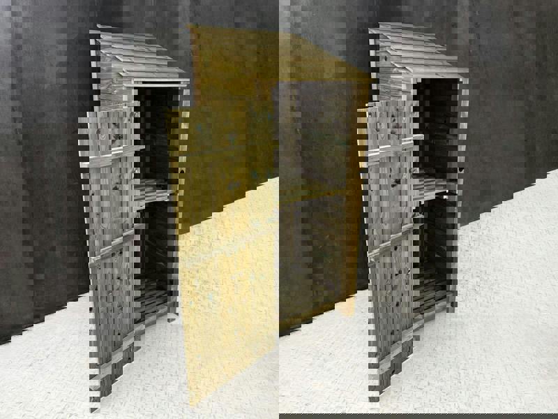 Arbor Garden Solutions Wooden Premium Tongue/Groove Log Store with Door and Shelf (W-79cm, H-126cm or H-180cm, D-88cm)