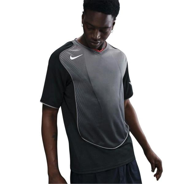 Nike Mens T90 Logo Short-Sleeved T-Shirt - Black/Grey - 