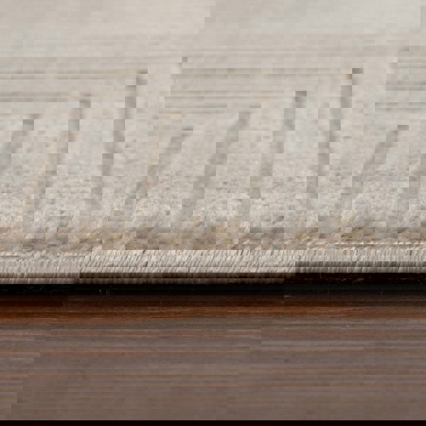 Geometric Living Room rug, beige colour, stain-resistant and non-shedding