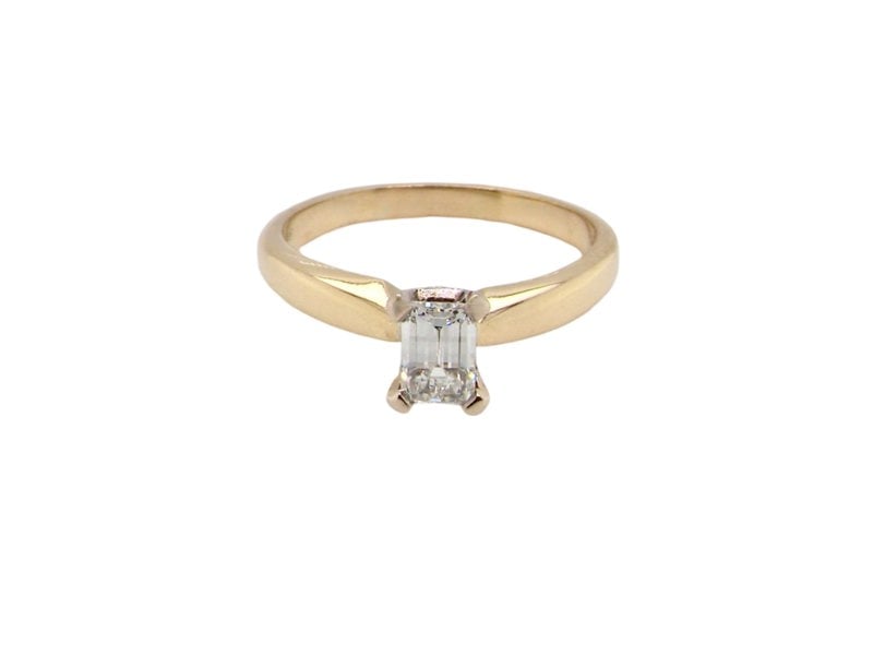 Vintage Tom An Emerald Cut Solitaire Diamond Ring