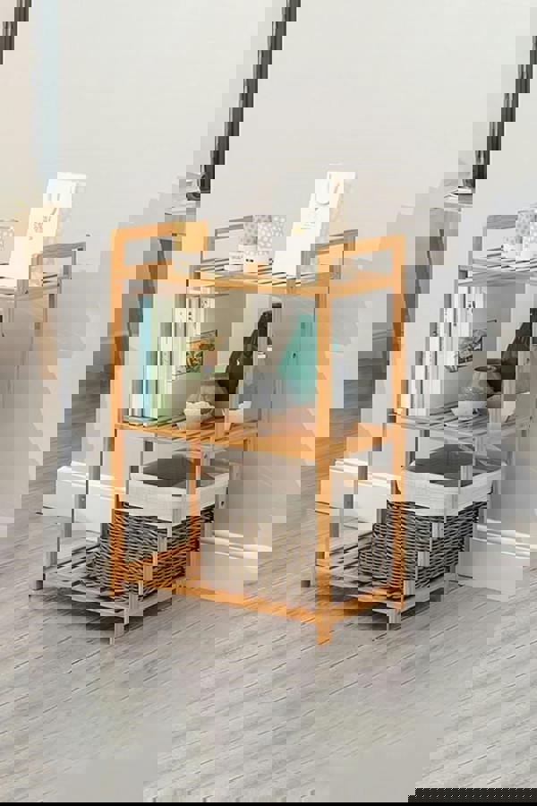 Living and Home 3 Tier Wood Audriel Bookcase