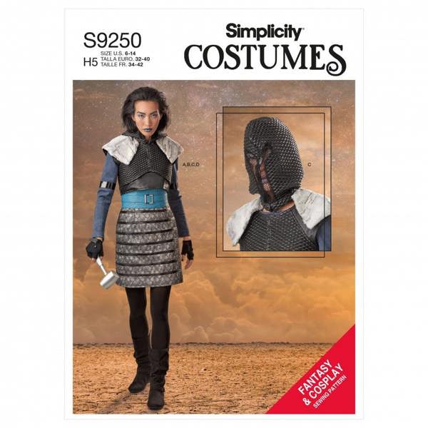 Simplicity Sewing Pattern 9250, Costumes for Women, H5 (6-8-10-12-14) - Intermediate