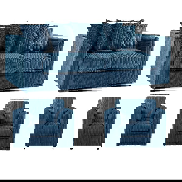 Furnishings For Less Luxor Full Jumbo Cord 3 Seater and 2 x Armchairs - Scatter Back