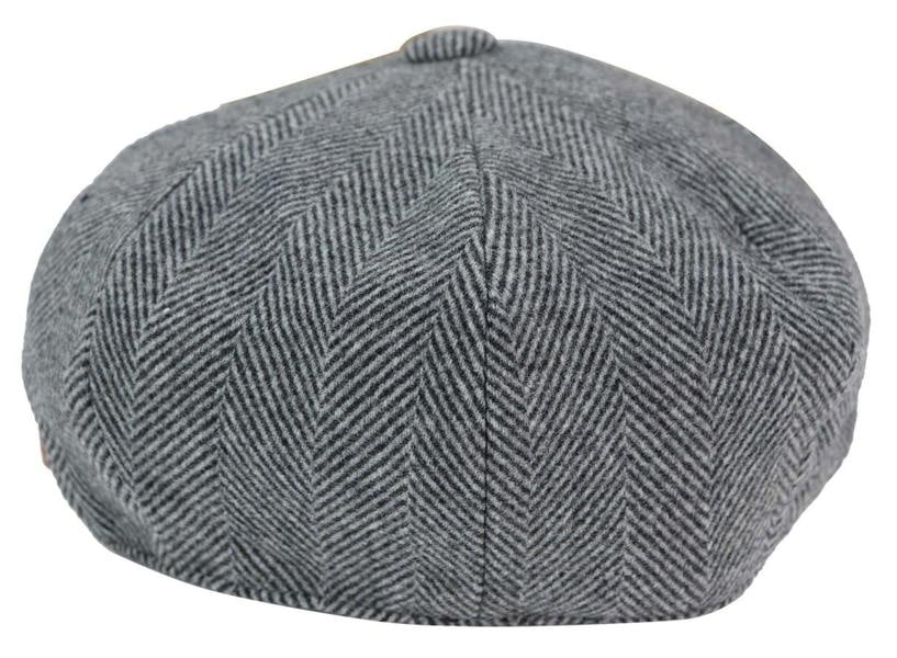 TruClothing Mens Peaky Blinders Tweed Gatsby Flat Baker Hat With Razor Blade
