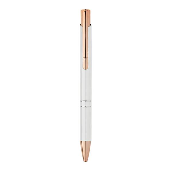 MidOcean Bern Rose Recycled Aluminium Ballpoint Pen - White - 