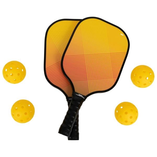 Trespass Morty Pickleball Paddle And Ball Set - Orange/Black - 