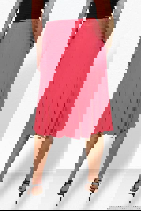 Paulo Due Women's 26" Elasticated Soft Flared Midi Skirt