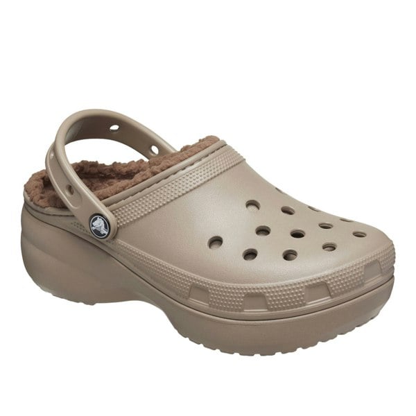 Crocs Classic Platform Lined Clog Womens - Mushroom